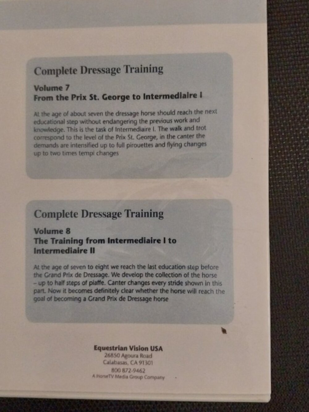 COMPLETE DRESSAGE TRAINING by DR. REINER KLIMKE 10 VOLUME 5 DVD SET - Picture 9 of 14
